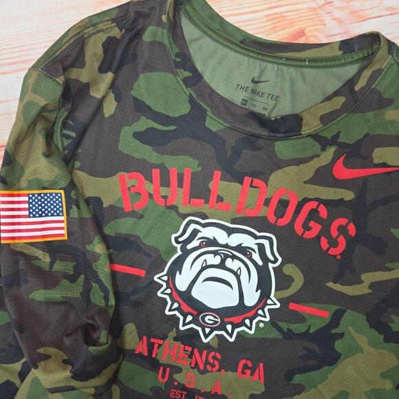Nike Dri-Fit Camo Bulldogs Long-Sleeve Tee XXL - Picture 4 of 6
